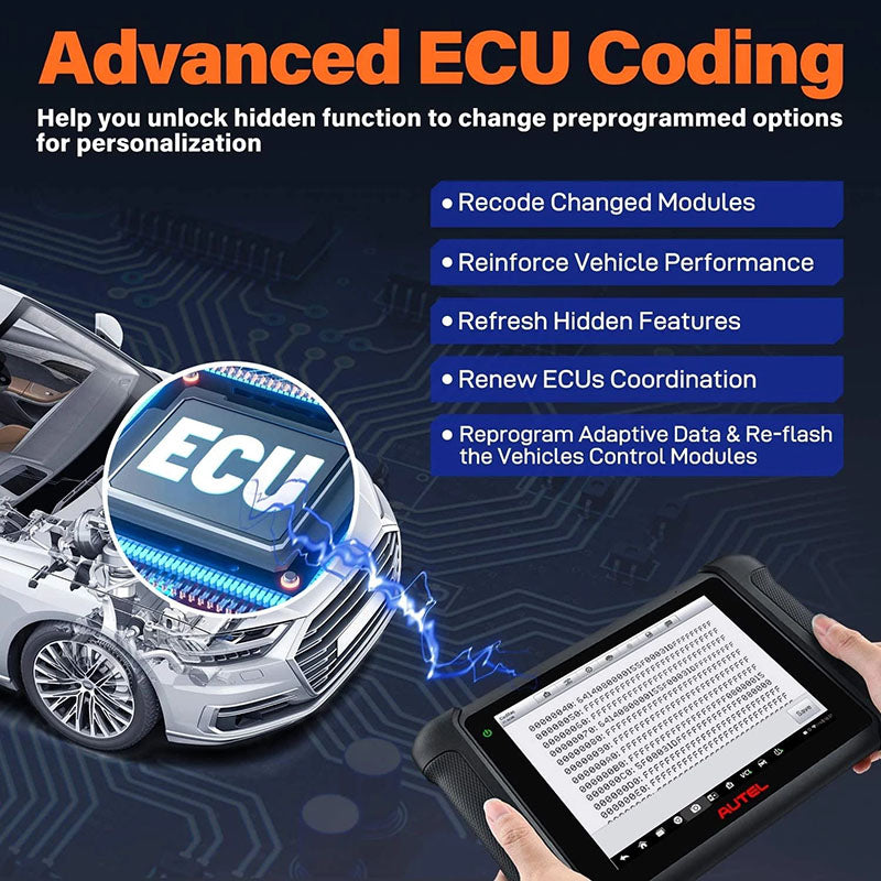 Autel MaxiSys MS906BT Automotive Scan Tool Diagnostic Scanner Advanced ECU  Coding Full Bi-Directional Control All