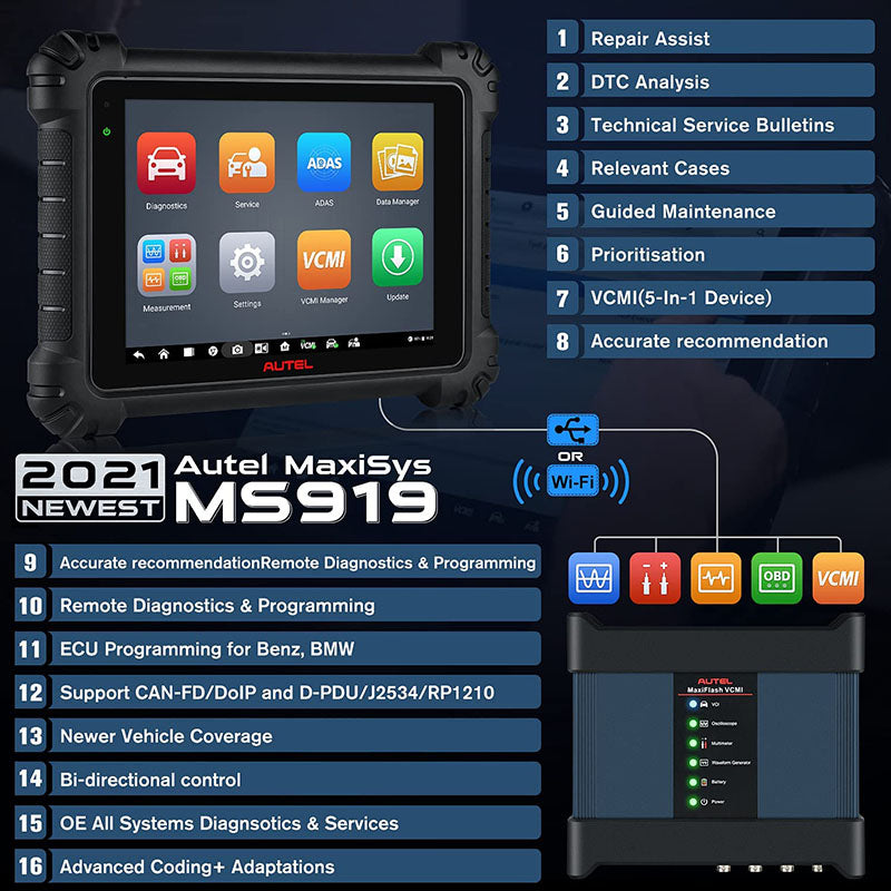 Autel MaxiSYS ms909 Diagnostic Tablet with Advanced VCMI