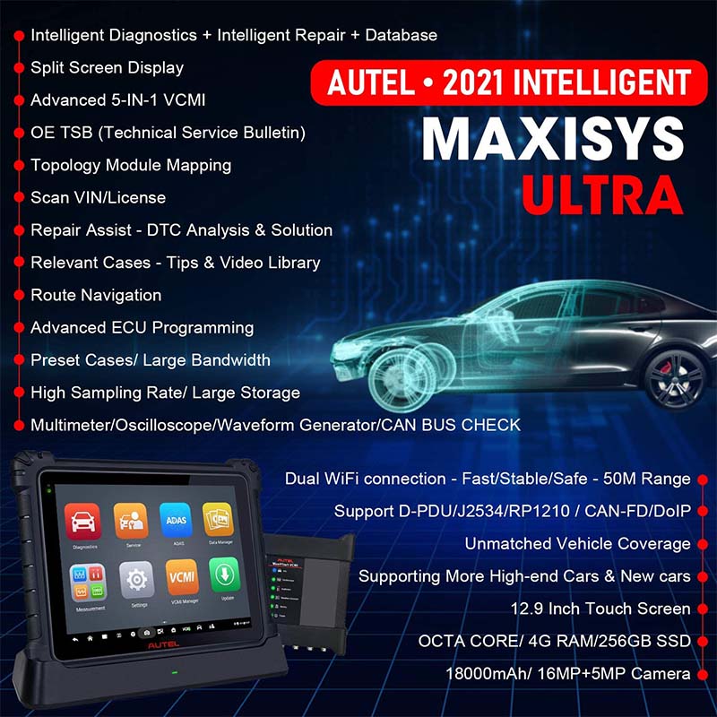 Autel MaxiSYS Ultra Diagnostic Tablet with Advanced VCMI