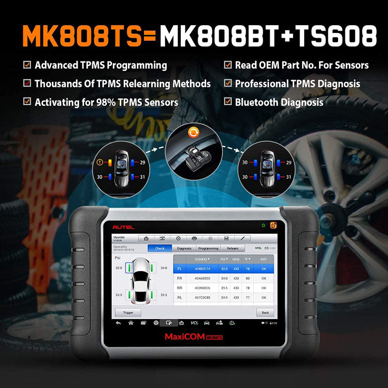 Battery Replacement for Autel MaxiCOM MK808BT Pro Scanner